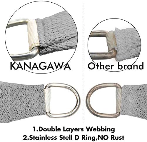KANAGAWA 12'x12'x17' Gray Sun Shade Sail Triangle