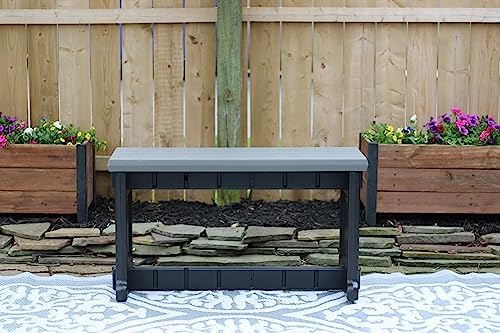 Bench, Deep Grey Top with Black Sides, 1 Pack - Proudly Made in The