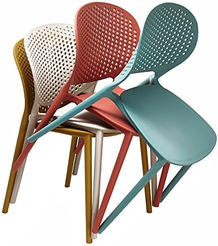 2xhome Modern Pool Patio Chair, Stackable Dining Side Chair - Image 6