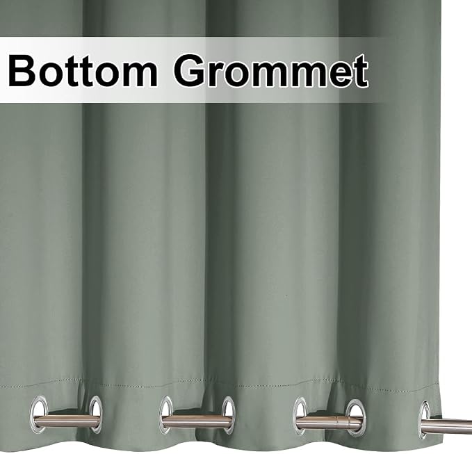 NICETOWN 2 Panels Sage Green Outdoor Patio Curtains 108 inches Long Waterproof - Image 6