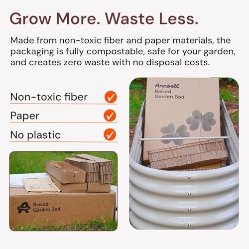 8x2x1.5 ft Galvanized Raised Garden Bed, 18" Tall Planter for Outdoor Plants, Metal Raised Flower Bed for Herb Fruit Vegetable, Modular Garden Planter for Outside Backyard & Patio - Sand Beige