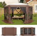 13FT Pop-Up Gazebo Tent with Mesh Netting & Removable Wind Cloths