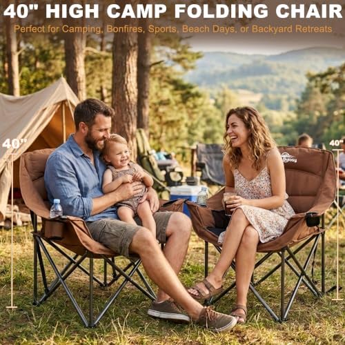Oversized Camping Chairs for Adults Heavy Duty Folding Lawn Chair