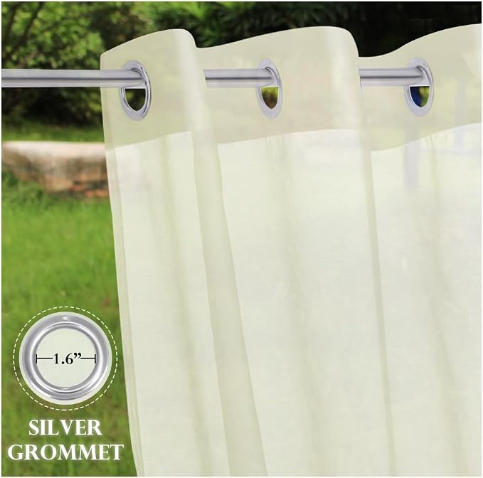 RYB HOME Sheer Curtains Outdoor - Image 6