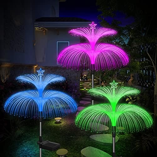 Weepong Solar Garden Lights 3 Pack New Upgraded Solar Lights Outdoor