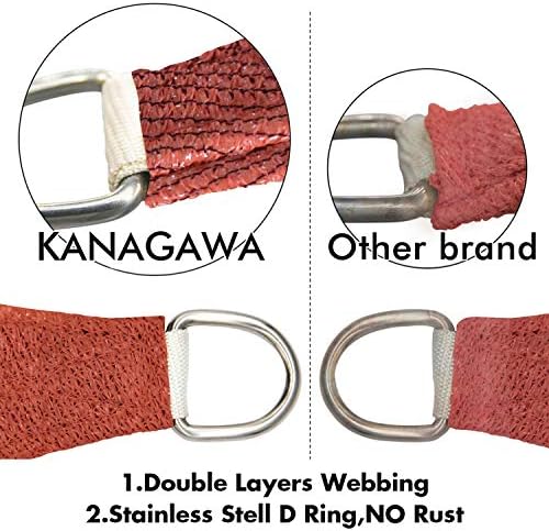 KANAGAWA 10'x10' Rust Red Sun Shade Sail Square