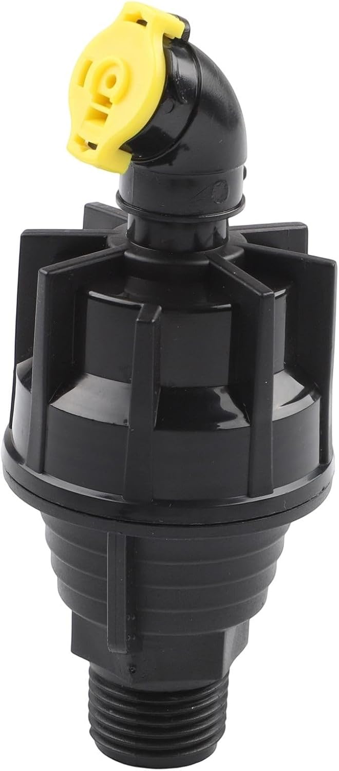 360 Degree Rotating Lawn Sprinkler, Automatic Garden Irrigation Nozzle with Adjustable 180-360° Spray Range, Uniform Water Distribution for Farm Orchard Nursery, Yellow, DN15 Interface(nozzle)