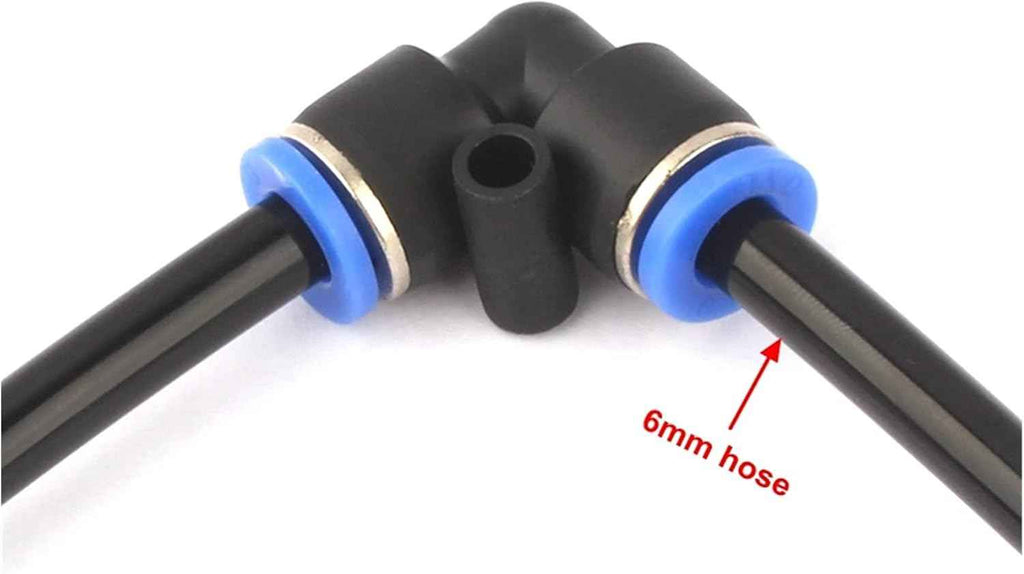 Xiaohu Lawn Sprinkler Irrigation System 8pcs 6mm / 8mm Garden Hose Equal Diameter Elbow Spray System Pneumatic Connector Elbow Air Hose High Pressure Connector (Color : 6mm)