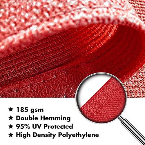 KANAGAWA 12'x12' Scarlet Sun Shade Sail Square