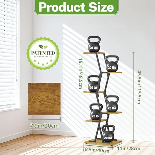 iDavosic.ly 5 Tier Indoor Plant Stand, Corner Tall Metal Shelf, Black Brown