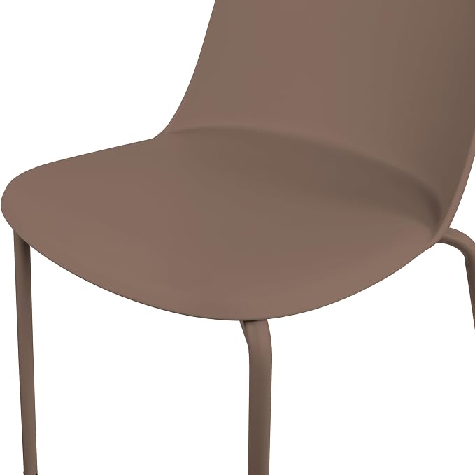 2xhome Modern Stackable Armless Dining Chair | Plastic Shell Seat - Image 7