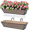 hehimhis 24 Inch 2 Pack Railing Planter Box with Adjustable