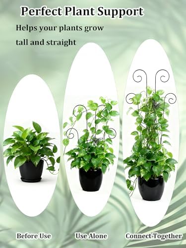 2 Pcs Tall Trellis for Potted Plants, 30'' Expandable Butterfly Shape