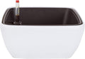 Vencer 10.8 Inch Plastic Square Self Watering Planter, Water Indicator by Vencer