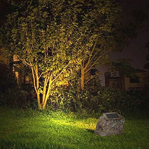 EiGreen Solar Garden Rock Lights Outdoor, 2 Pack 10 LED Waterproof
