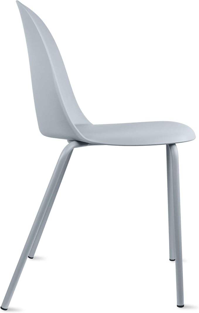 2xhome Modern Stackable Armless Dining Chair | Plastic Shell Seat - Image 6
