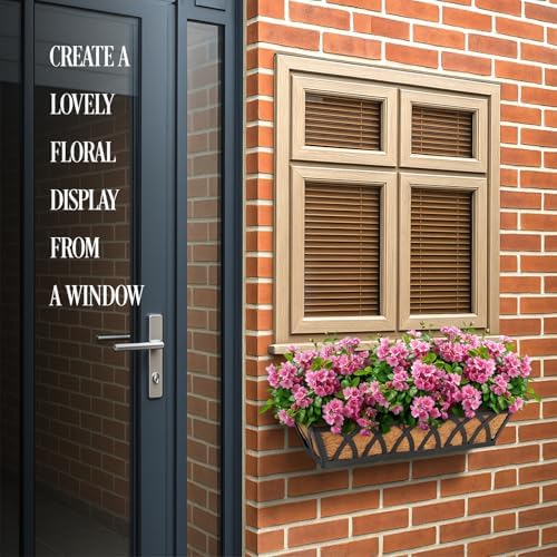 4 Pack 32IN Window Box Planter Basket w/Adjustable Brackets (S1)