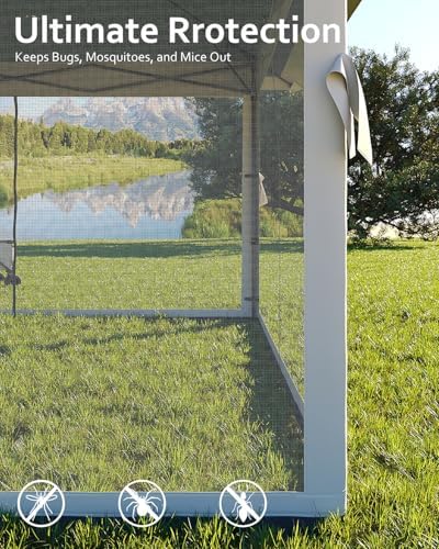 13x13 Pop Up Gazebo, Canopy Tent, Gazebos with Mosquito Netting, Outdoor Gazebo with 4 Sandbags & Wheeled Bag, Outdoor Canopy Tent for Backyard & Patio Furniture, Patio, Deck