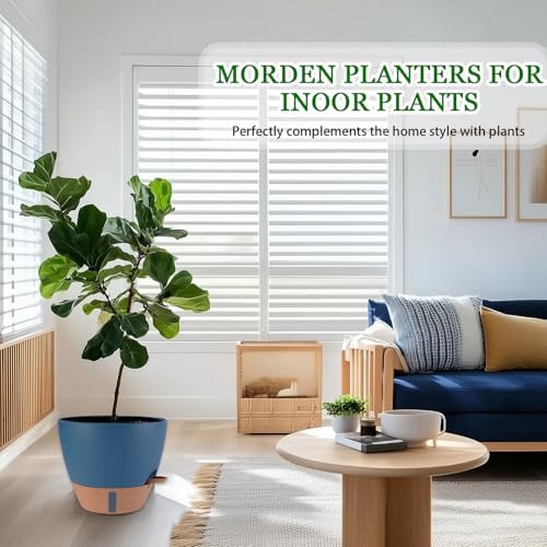 12/10/8 inch Plant Pots, Large Plastic Self Watering Planters