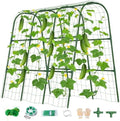 Cucumber Trellis for Raised Bed, U-Shape Garden Trellis for Climbing Plants Outdoor, Metal Arch Vegetables Trellis, Plant Support for Grape Vine Beans Squash Peas Flower
