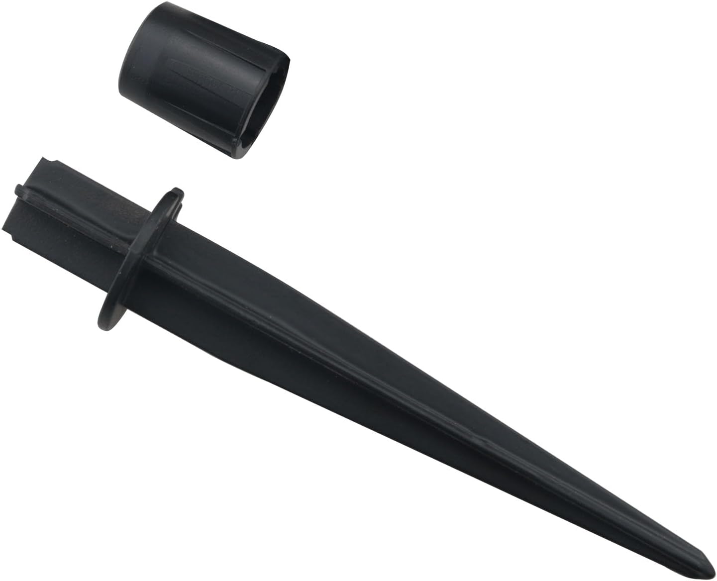 CHENJIN 4PCS Outdoor Lighting Fixture Fixed Legs 5.34x0.83in inch Tent Ground Legs Lawn Garden Park Ground Pole Solar Light Replacement Stake Ground Stake Accessory Black