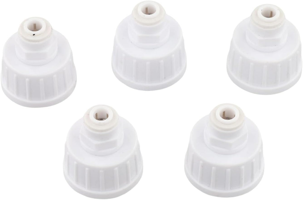 5 Pack Irrigation Connectors Atomization Joint Garden Watering System Adjustable Spray Fittings Black and White 5PC Set(Black)