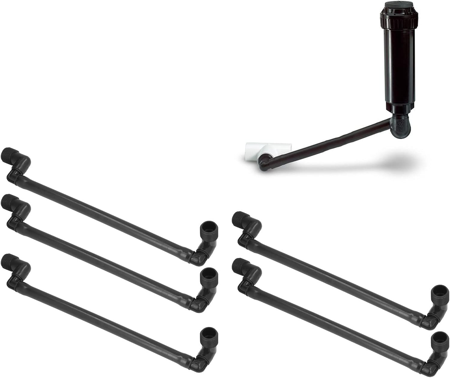 Garden Lawn Irrigation Swing Joints Pipe 5PCS G3/4 External Thread Swing Joint Pipe Rotatable Swing Joint Assembly Lawn Irrigation Tool, Rotatable Support Arm Sprinkler Fittings