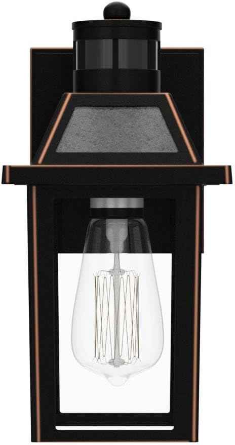 Yisuro Porch Lights with GFCI Outlet, Dusk to Dawn Outdoor Lights with Outlet, 3 Lighting Modes Exterior Light Fixture Waterproof, Outside Lights for House Front Door Patio Garage