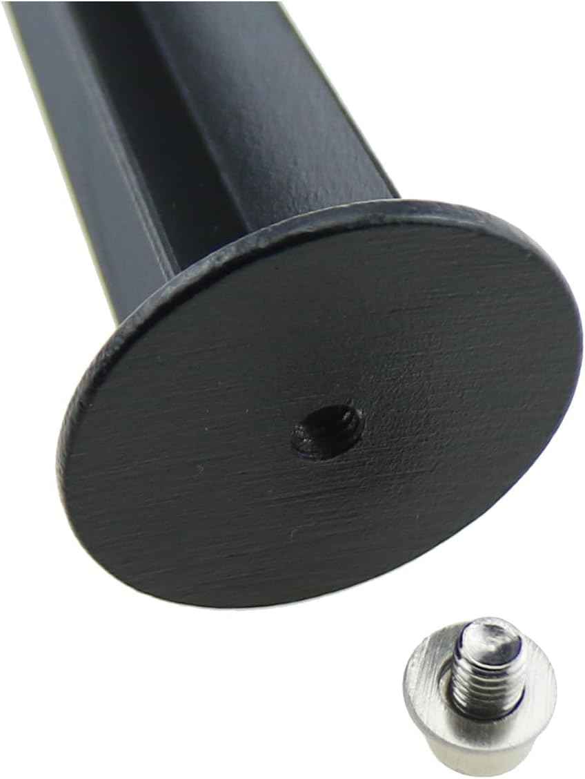 RLECS 6PCS 6.3 Inch Black Metal Threaded Screw Floodlight Grounding Stake Pathway Light/Garden Light Replacement Parts