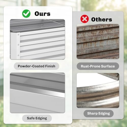 Outsunny 4' x 2' x 1' Galvanized Raised Garden Bed, Silver