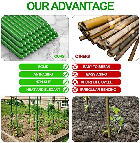 WAENLIR Garden Stakes 84 inch 7ft Sturdy Tomato Stakes, Plant Stakes