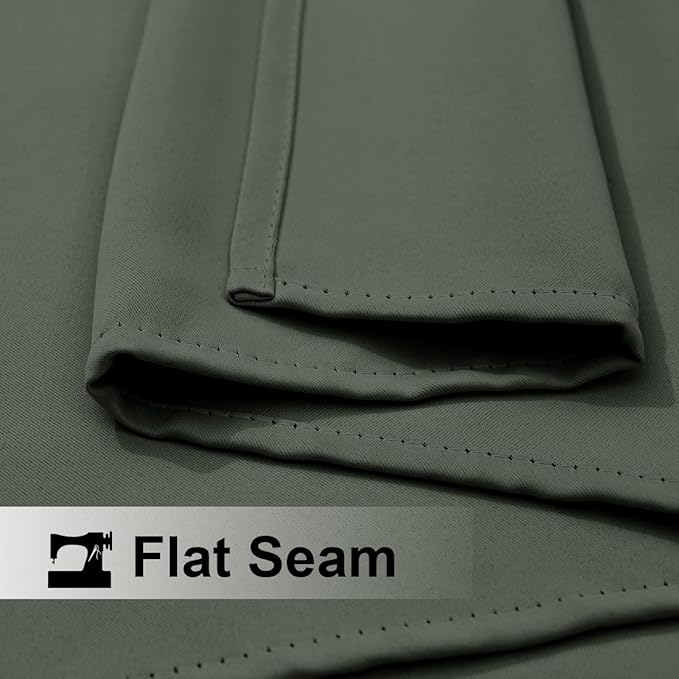 NICETOWN 2 Panels Weighted Blackout Outdoor Curtains - Image 5