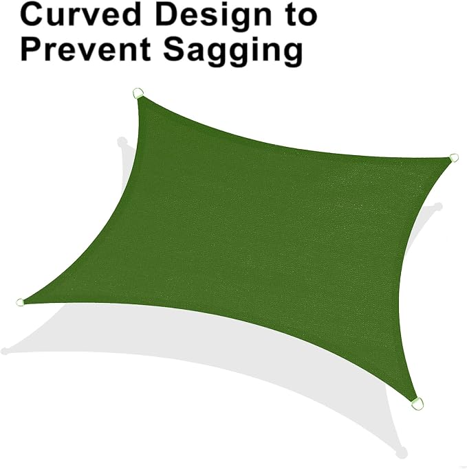 LOVE STORY Custom Size 5'x8' Piquant Green Sun Shade Sail Rectangle UV Block - Image 6