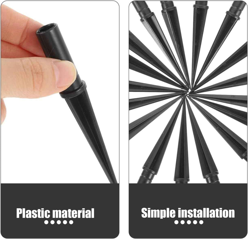 Hemobllo 20-Pack Solar Light Replacement Stakes 4.33 inch Plastic Ground Spikes for Outdoor Lights M8 12mm Inner Diameter Easy-Install Garden Stakes for Path Lights Lawn Lights Yard Lights