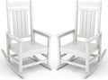 KINGYES HDPE Patio Rocking Chair Set of 2, Outdoor Rocking Chairs Porch Rocker by KINGYES