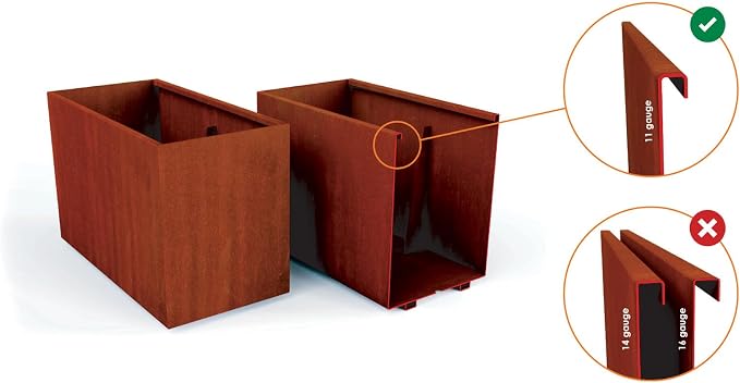 Plantercraft Corten Steel Planters Large Round | 42 x 24 Inch Extra Large - Image 4