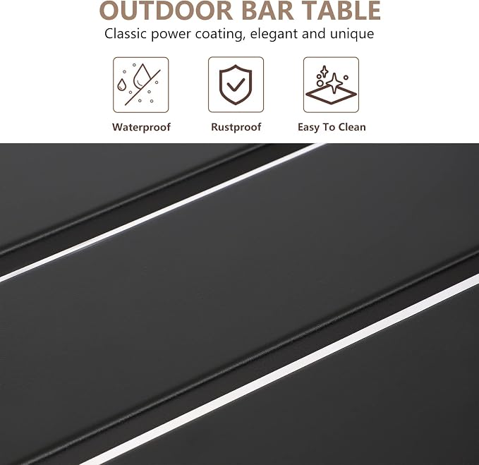Outdoor Bar Table, Patio Counter Height Bar Tables - Image 6
