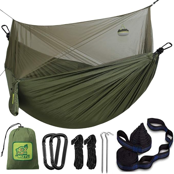 Miztli Camping Hammock with Net and Rain Fly, Portable Lightweight Outdoor by MIZTLI