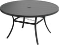 VICLLAX 63" Outdoor Round Patio Table by HOME