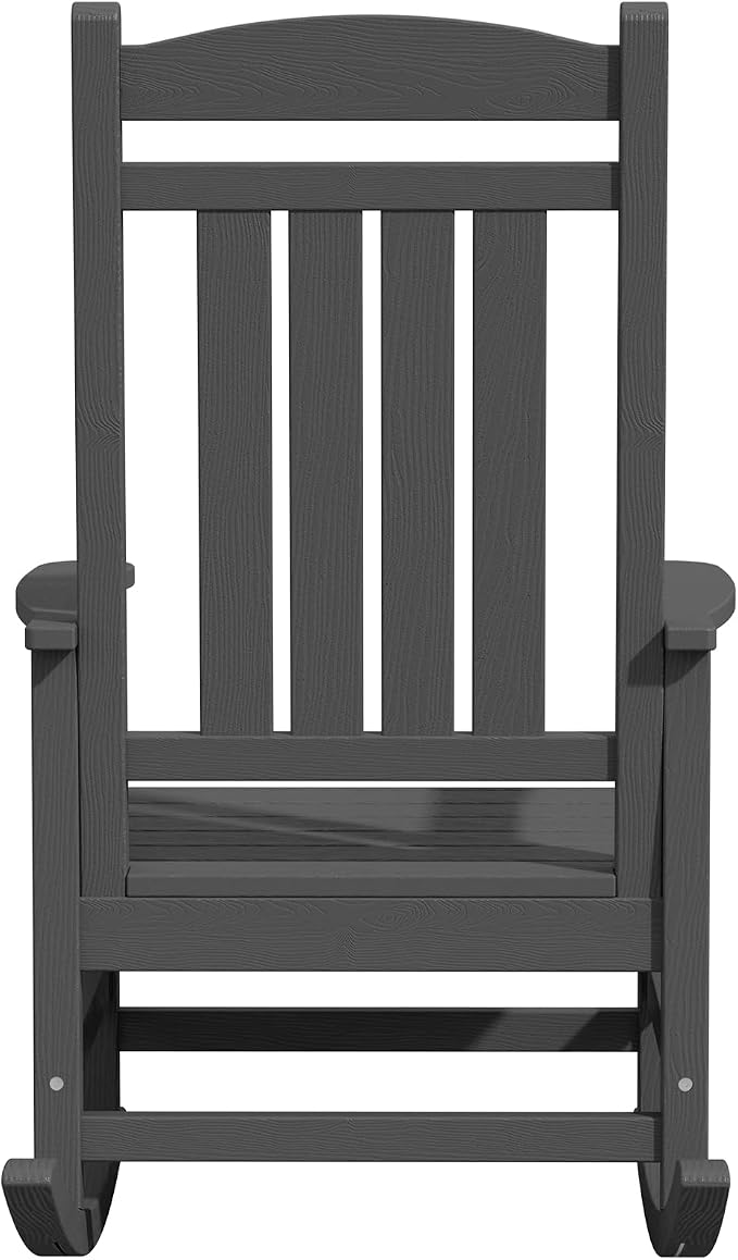 KINGYES Oversized Outdoor Rocking Chair Set of 2, HDPE Patio Rocking Chairs - Image 11
