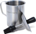 Cuisinart Sauce Pot and Basting Brush Set, 16 oz. Stainless Steel Grill Accessory with Silicone Basting Brush for Cooking & BBQ, Easy to Clean BBQ Accessories for Smoking and Grilling