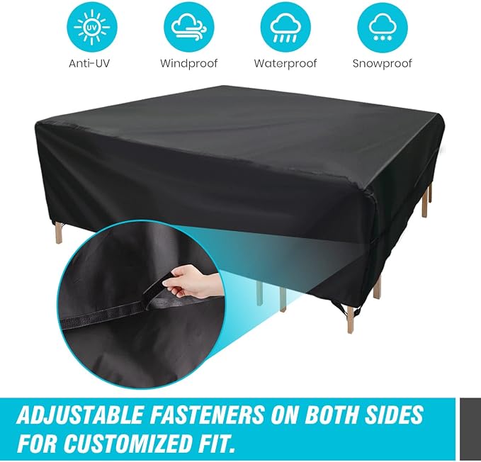 Velway Patio Table Cover Rectangle Waterproof Patio Furniture Cover - Image 2