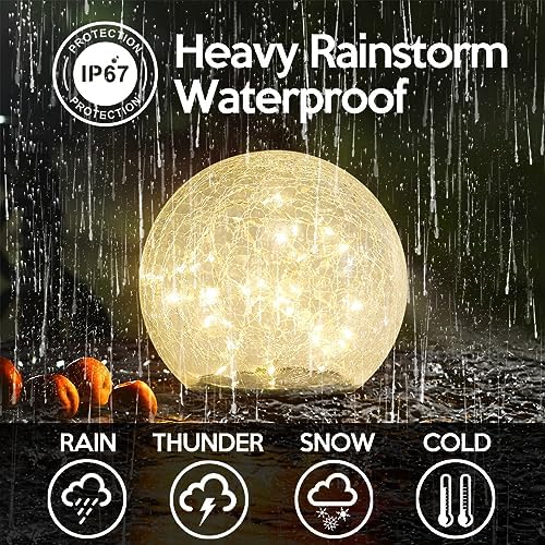 Outdoor Waterproof IP65 Solar Globe Lights, Led Solar Light Balls for