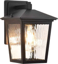 Black Outdoor Wall Sconce Anti-Rust Wall Light Fixture Water Glass