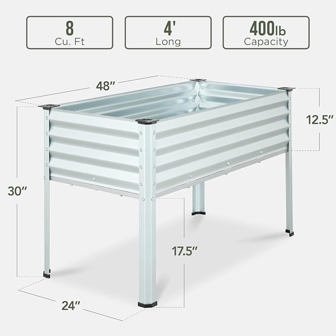 Best Choice Products 48x24x30in Galvanized Raised Garden Bed, Metal Elevated - Image 2