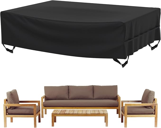Velway Patio Furniture Cover Outdoor Waterproof Rectangular Patio Table Chair by Velway