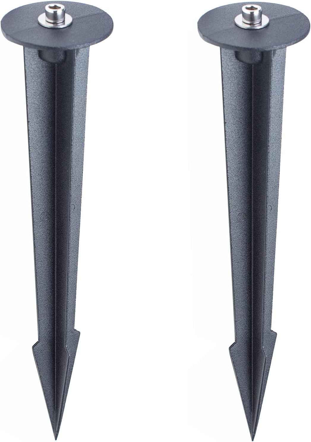 Metal Ground Stake Spike for Outdoor Landscape Spot Flood Pathway Solar Light Replacement Light Stake Spike Part Holder,10.4" Long(2 Pack)