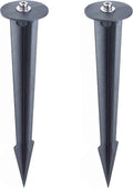 Metal Ground Stake Spike for Outdoor Landscape Spot Flood Pathway Solar Light Replacement Light Stake Spike Part Holder,10.4" Long(2 Pack)