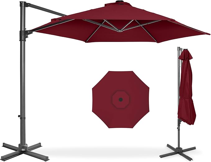 Best Choice Products 10ft Offset Cantilever Hanging Market Patio Umbrella by BestChoiceProducts