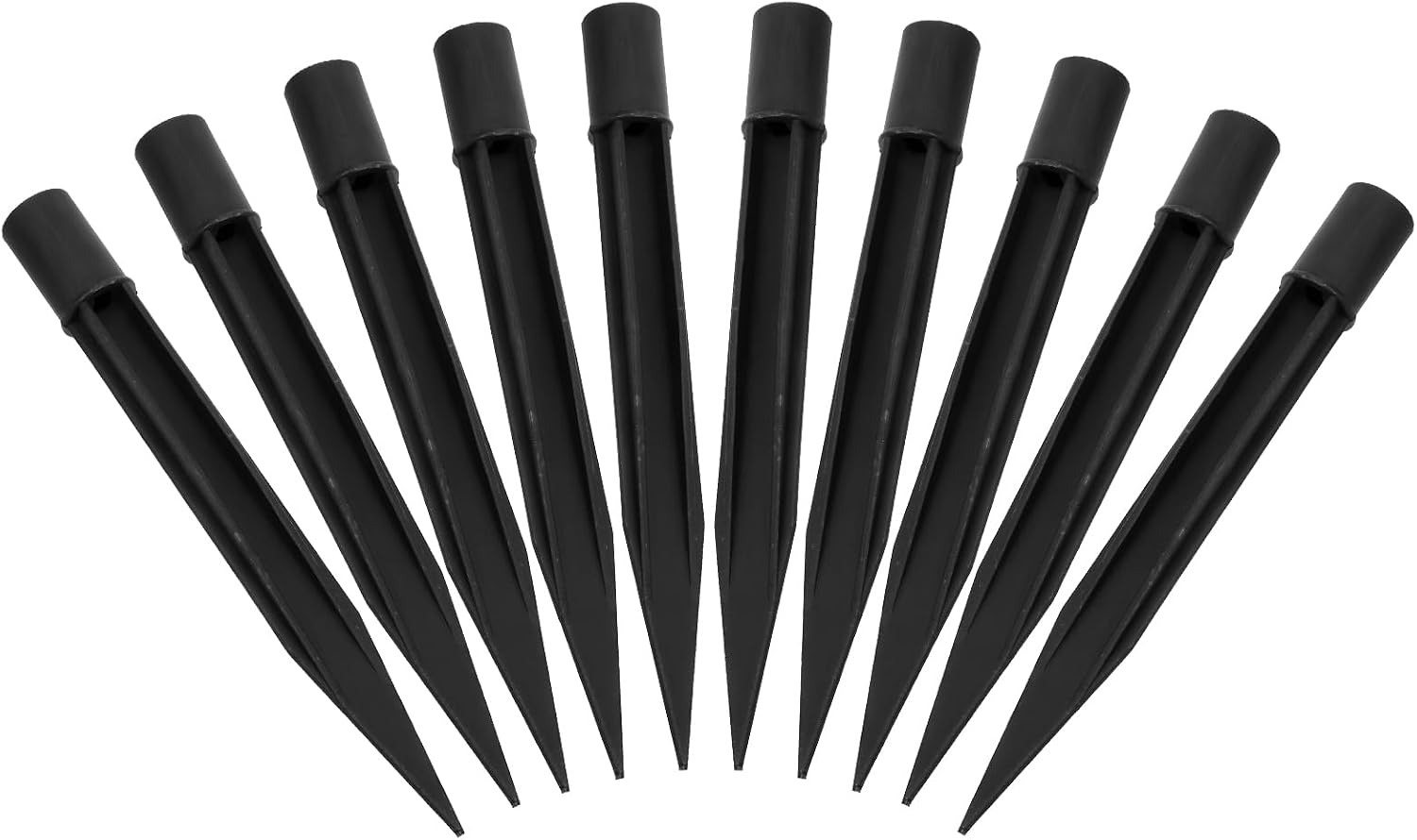 10pcs Plastic Ground Spikes, Solar Torch Lights, Stake Spikes Plug Replacement for Garden Lawn Light, Suitable for 0.63 Inch Diameter
